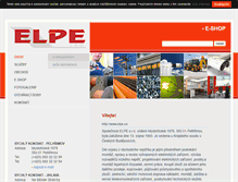 Tablet Screenshot of elpe.cz